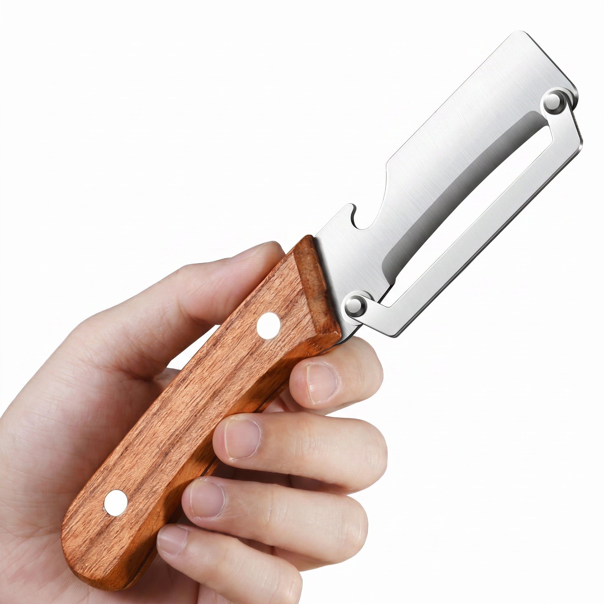 Stainless Steel Fruit & Vegetable Peeler With Wooden Handle