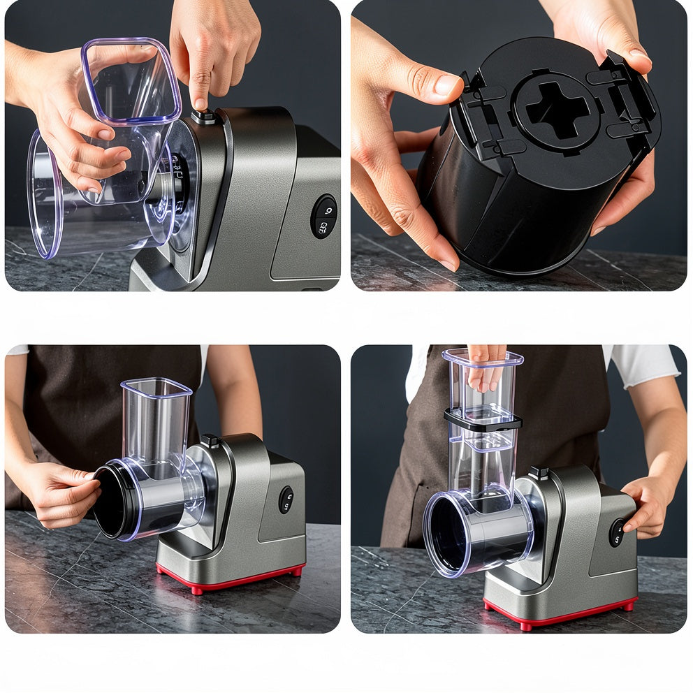 250W Electric Vegetable Slicer & Cheese Grater 5-in-1