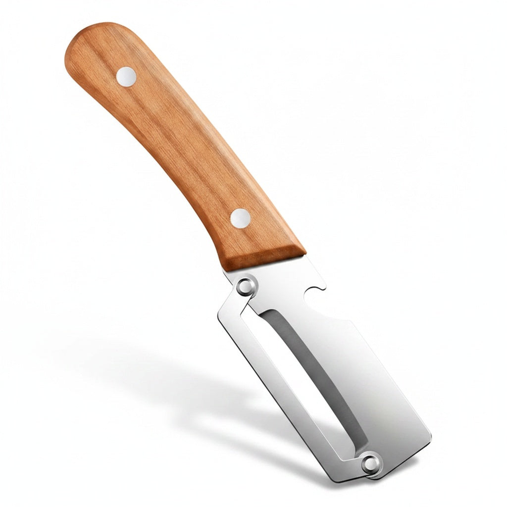 Stainless Steel Fruit & Vegetable Peeler With Wooden Handle