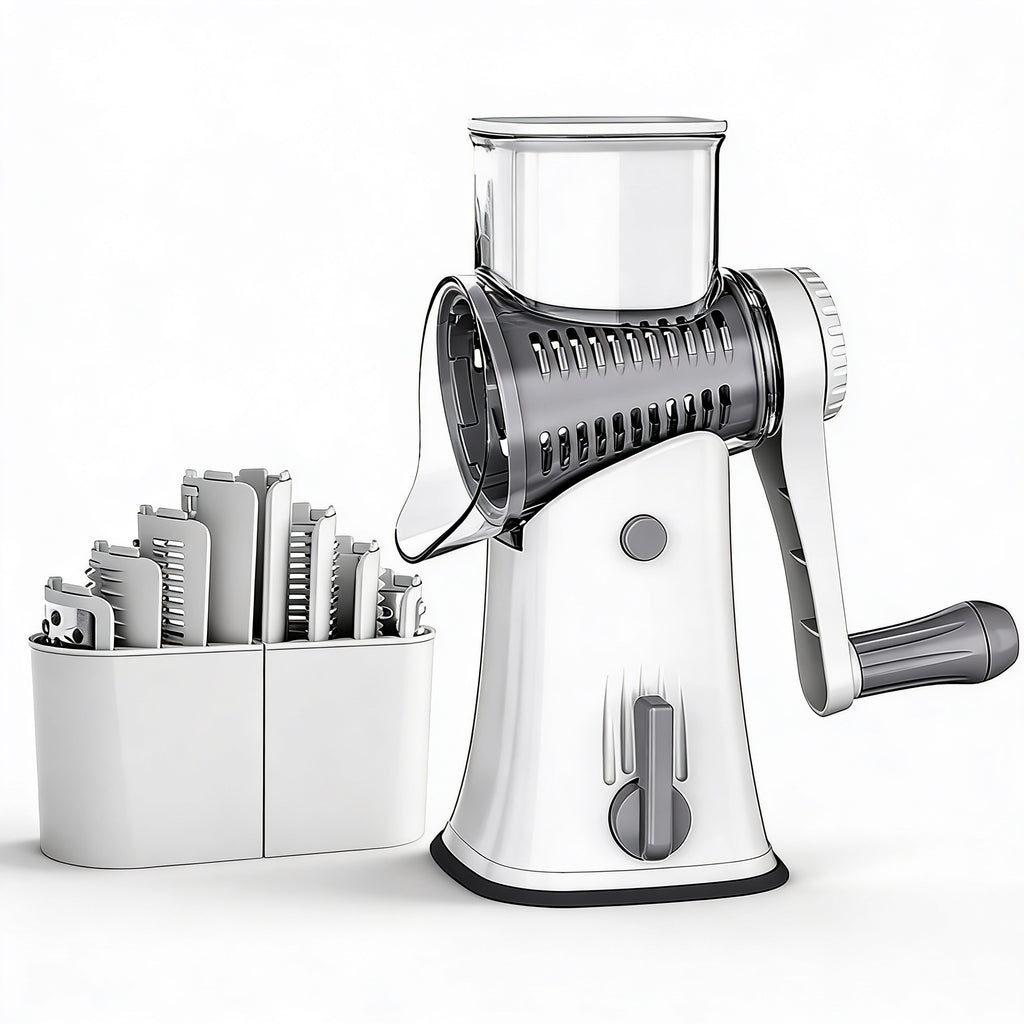 5-in-1 Rotary Cheese Grater & Vegetable Slicer