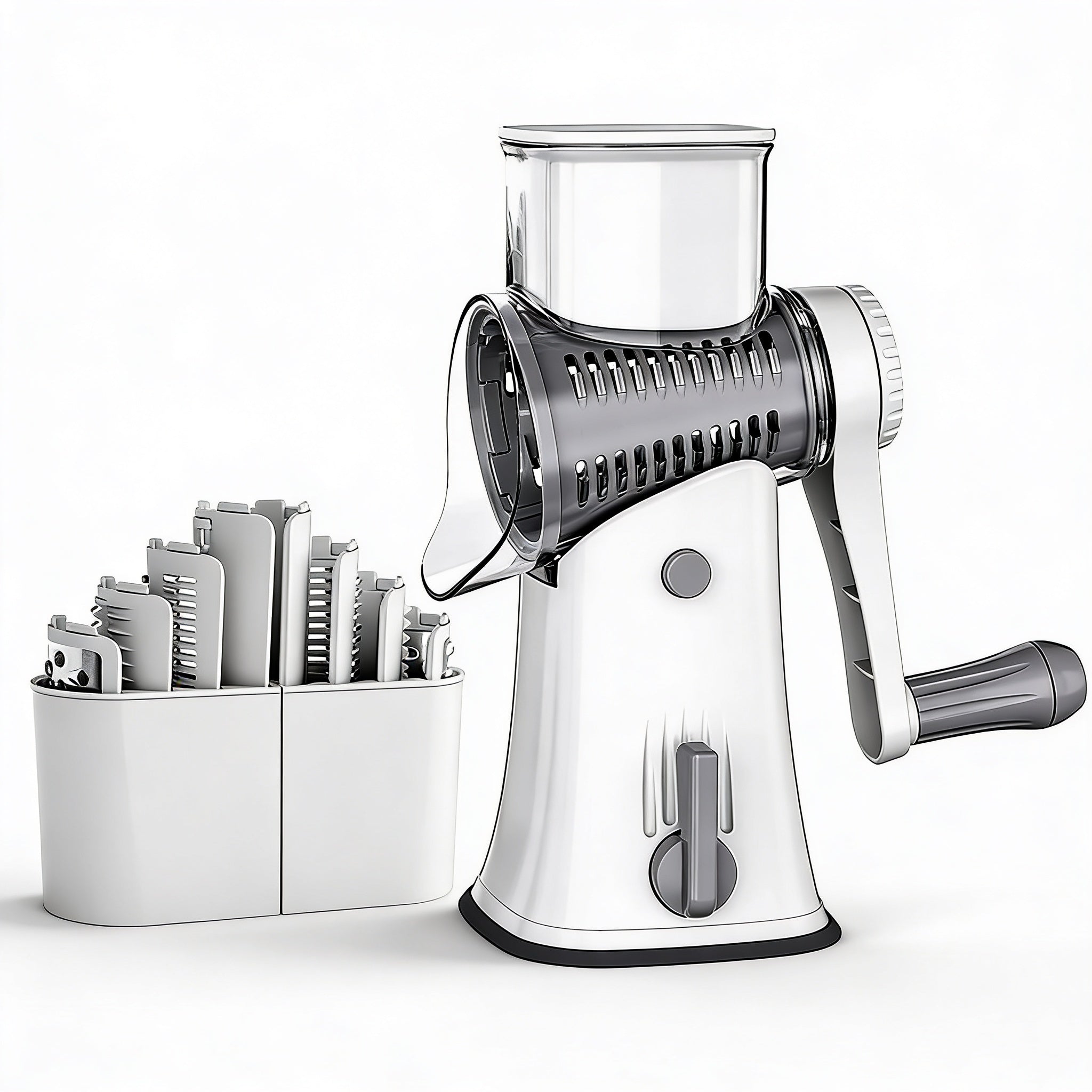 5-in-1 Rotary Cheese Grater & Vegetable Slicer