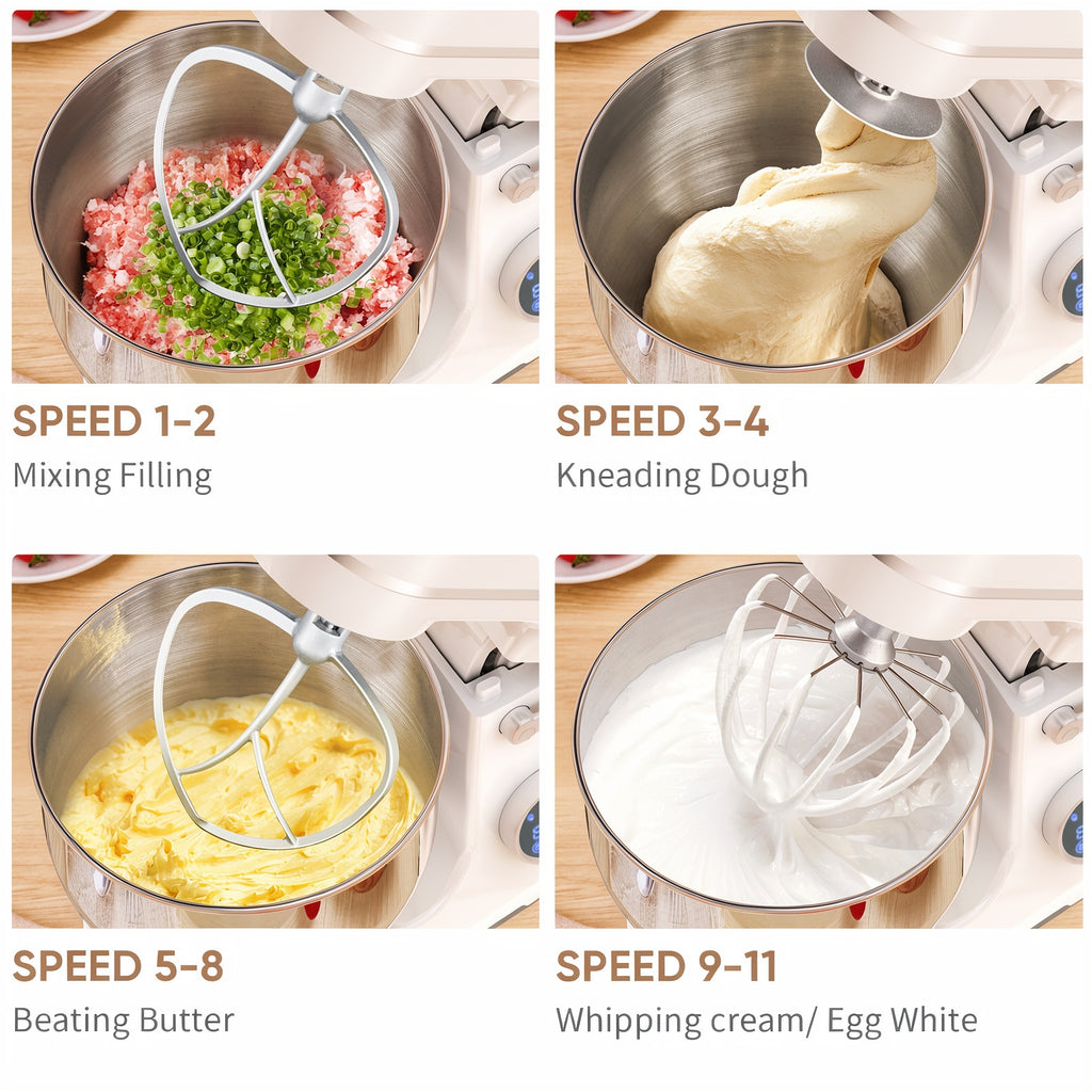 1200W Electric Stand Mixer with OLED Display