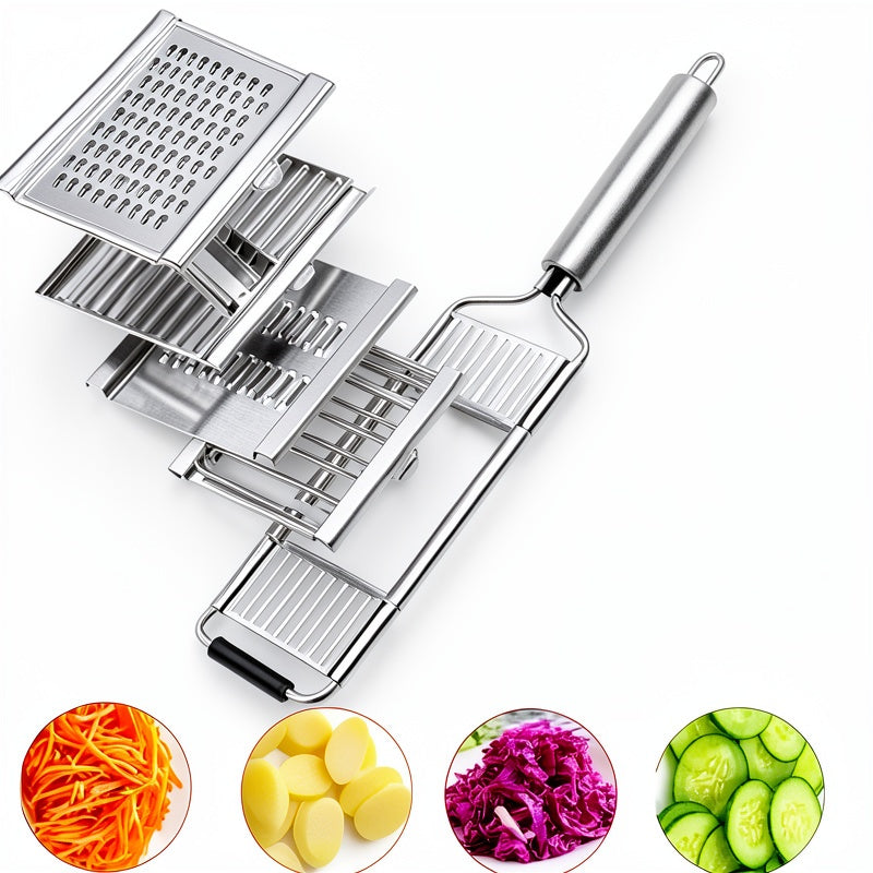 4-in-1 Stainless Steel Vegetable Slicer & Grater