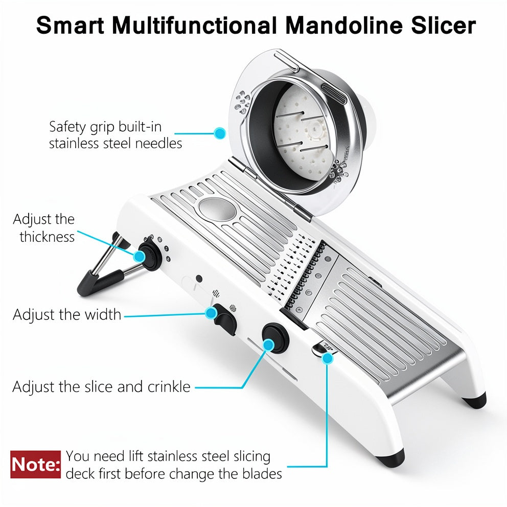 Adjustable Stainless Steel Mandoline Vegetable Slicer