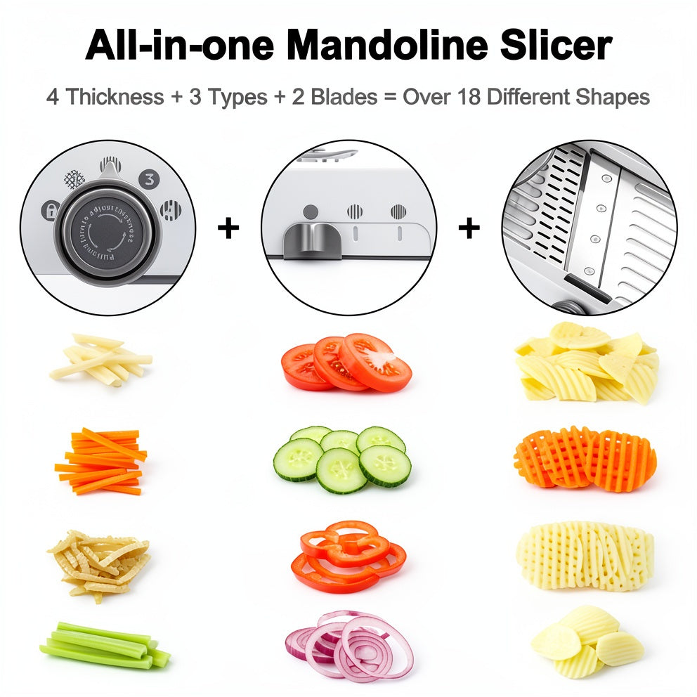 Adjustable Stainless Steel Mandoline Vegetable Slicer