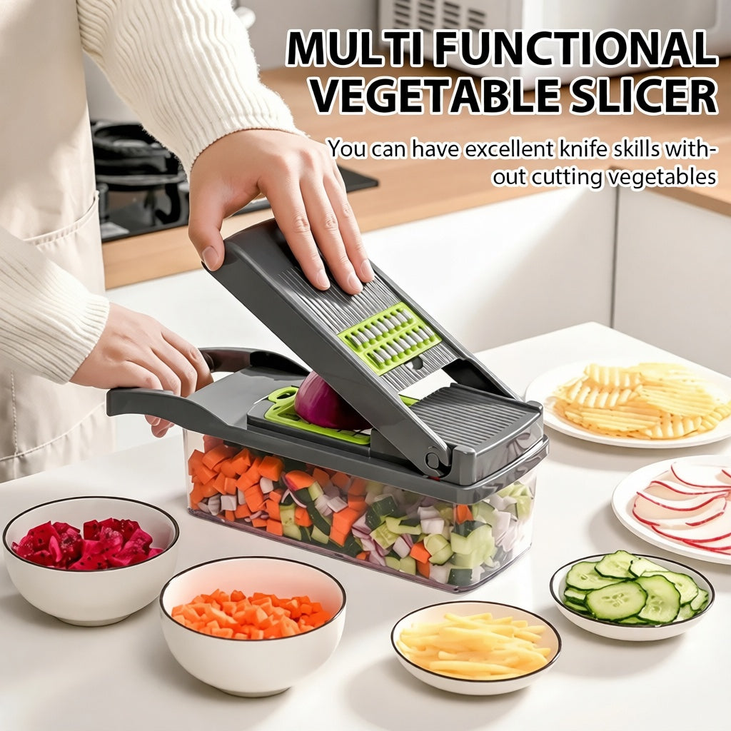16-in-1 Multifunction Vegetable Chopper & Slicer